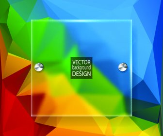Embaça O Vidro Com Vector Backgrounds Poligonal
