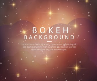 Bokeh Background Sparkling Brown Design