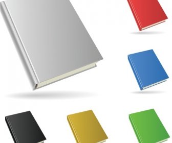 Book Icons Collection Colored 3d Design