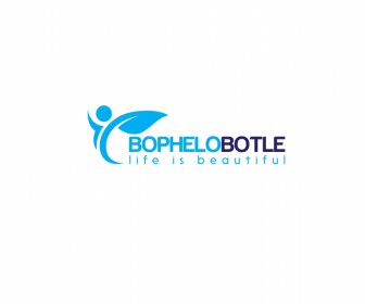 bophelo botle centre logo its a nonprofit organisation life is beautiful logo template eleagnt flat texts leaf sketch