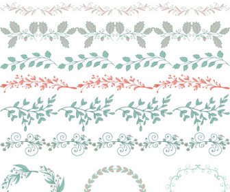 Borders With Frame And Laurel Wreath Cute Vector
