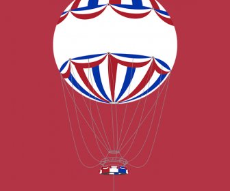 Bournemouth Heißluftballon Vektor Hintergrund