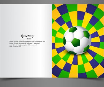 Brasil Warna Kartu Ucapan Presentasi Konsep Mosaik Tekstur Sepak Bola Latar Belakang Ilustrasi