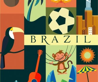 Brasil Elemen Desain Dekorasi Klasik Vertikal