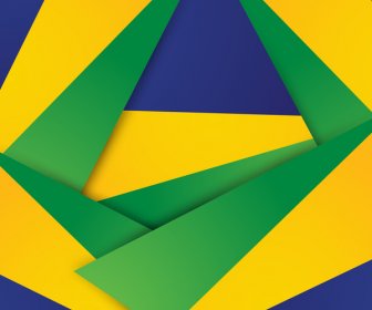 Brasil Bendera Konsep Latar Belakang Berwarna-warni Ilustrasi