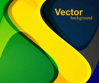 Бразилия флаг концепции стильный красочные волны векторные иллюстрации фона
