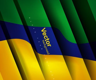 Brasil Bendera Konsep Warna-warni Trendi Gelombang Vektor Latar Belakang Ilustrasi