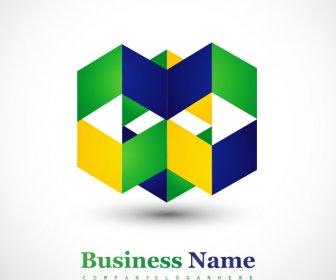 Brasilien Flagge Konzept Kreative Business Icon Bunt Vektor
