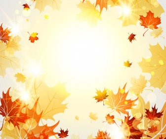 Bright In Foglie D'autunno Vettore Sfondi