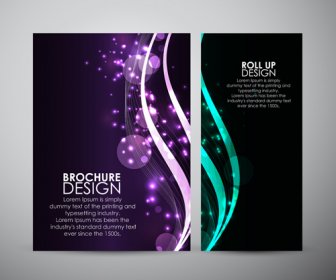 Bright Brochure Cover Abstract Design Vector