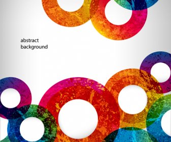 Bright Colored Round Abstract Background