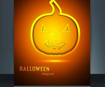 яркие красочные Счастливый Хэллоуин отражение тыквы вектор дизайн партии