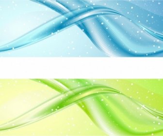 Bright Glossy Curves Background Blue And Green Design