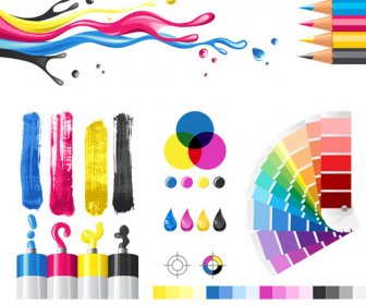 Helle Farben Farben Design Vektor