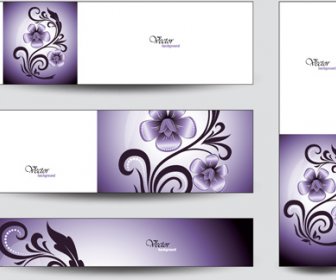 Brilliant Flowers With Banner Background