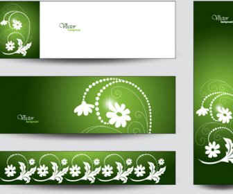 Brilliant Flowers With Banner Background