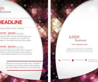 Brochure Design On Diamond And White Background