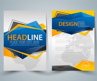 Brochure Design With Abstract Colored Style