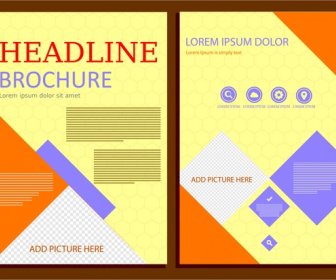 Brochure Design With Colorful Abstract Geometric Style