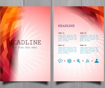 Brochure Design With Colorful Abstract Light Effect Style