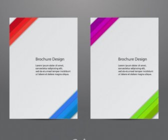 Design De Brochura Com Elementos Coloridos