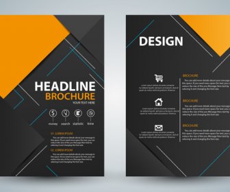 Brochure Design With Modern Black Background