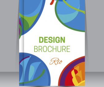 올림픽 이벤트 일러스트레이션이 있는 브로셔 디자인