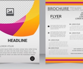 Brochure Flyer Template Modern Abstract Colorful Decoration