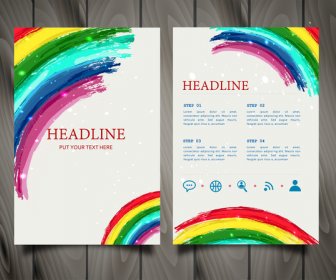 Brochure Flyer Vector Design With Colorful Decoration