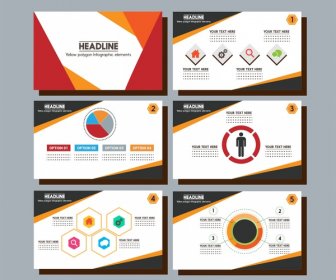 Desain Presentasi Brosur Dengan Warna-warni Infographic Gaya