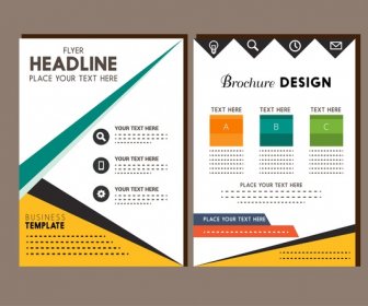 Brochure Template Design With Bright Modern Style