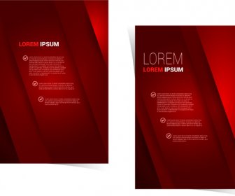 Brochure Template Design With Dark Red Background