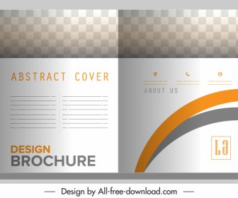 Brochure Template Modern Abstract Bright Checkered Plain Decor