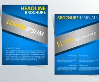 Brochure Template Vector Illustration With Diagonal Style