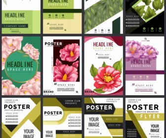 Brochure Templates Nature Abstract Themes Colorful Modern Design