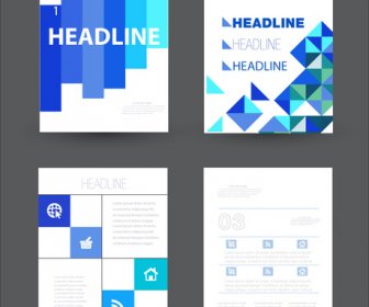 Brochure Vector Design With Bright Background Layout