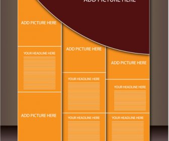 Brochure With Simple Style In Orange And Brown