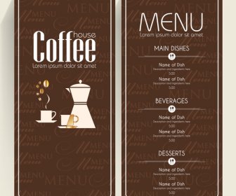 коричневый фон кофе меню