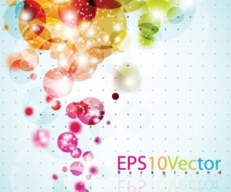 Bubble Colorful Shiny Background Vector Graphics