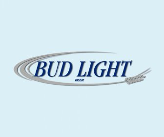 Bud Light Beer Logotipo Plantilla Textos Trigo Curvas Boceto