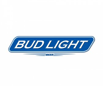Bud Light Beer Logotype Dekorasi Tag Teks Elegan