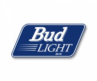 Bud Lite Beer Logo Template Modern Datar Elegan Teks Dekorasi