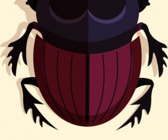 Bug Insect Icon Dark Colored 3d Design