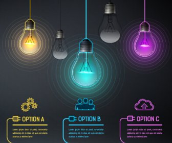 Bulb Idea Black Business Template Vector