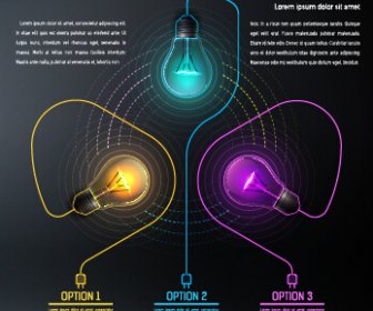 Bulb Idea Black Business Template Vector