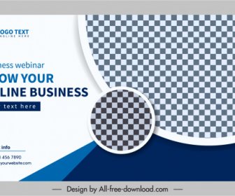 business banner template modern checkered decor