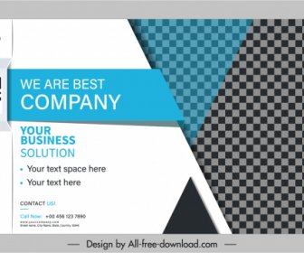 business banner template modern contract design checkered decor