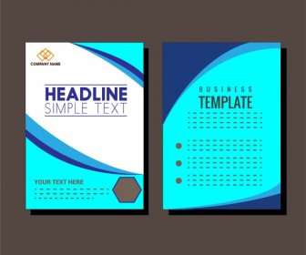 Design Da Capa Brochura Negócios Em Azul