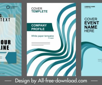 Business Brochure Cover Template Modern Dynamic Curves Decor