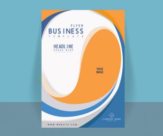 бизнес-брошюра обложка шаблон современные динамические кривые декор